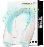 AI Neck Fan, 4 Speeds Adjustable Portable Personal Fan Rechargeable, 4000 mAh Battery Faster Cooling Wearable Fan, Ultra Quiet for Home, Office, Travel, Outdoor - Champagne