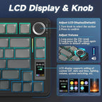 AULA S75 PRO Wireless Gaming Keyboard with Screen & Knob, Tri-Mode Hot Swappable Mechanical Keyboard 75%, Pre-lubed Switches, RGB Backlit, Side Printed PBT Keycaps, Creamy Sounding Computer Keyboards