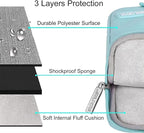 MOSISO Laptop Case 16 inch, 15-15.6 inch Laptop Sleeve Compatible with MacBook Pro 16 M4 M3 M2 M1, HP Acer Dell Lenovo ASUS Notebook, Polyester Vertical Computer Sleeve Bag with Pocket, Mint Blue