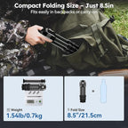 SIRUI Mini Carbon Fiber Tripod with Extendable Center Column, Max Height 26", Supports 33lbs - Ultra-Light 1.7lbs for Desk & Travel, New Anti-Corrosion Carbon Fiber(AM-223S+SL-100S)