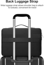 MOSISO 360 Protective Laptop Case 15 inch, Laptop Sleeve Compatible with MacBook Air 15 M4 A3241 M3 A3114 M2 A2941 2025-2023, Dell XPS 15, Side Open Bag with 2 Raised&1 Flapover Pockets, Black