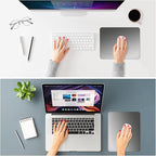 ITNRSIIET Mouse Pad Non-Slip Rubber Base Smooth Surface Stitched Edges Waterproof Durable Compatible with All Mice for Office & Gaming, Desk Accessory, 10.2x8.3x0.12 inch, Ash Gradient