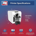 Bodno Magicard Pronto 100 ID Card Printer & Complete Supplies Package ID Software - Silver Edition