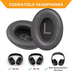 Replacement Ear Pads for Bose QuietComfort 45 (QC45)/QuietComfort SE (QC SE)/New QuietComfort Wireless Over Ear Headphones, Earpads Cushions with Softer Leather and Thicker Memory Foam