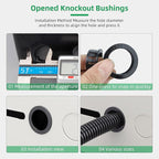 1 Inch (25mm) Black Snap-in Knockout Insulating Bushing Grommets, Plastic Cable Hole Grommets for Wiring, Round Nylon Snap in Locking Electrical Wire Cord Hose & Tubing Protector, 20pcs