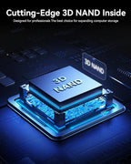 KOOTION 2TB NVMe Internal SSD PCIe 4.0, M.2 2280 NVMe Gen 4 Internal Solid State Drive Up to 5000MB/s, Storage Memory for PC