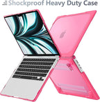 Batianda for New MacBook Air 13.6 inch Case 2025 M4 2024 2022 Release Model A3240 A2681(M2) A3113(M3), Heavy Duty Shockproof Protective Hard Shell with Fold Kickstand & Keyboard Cover, Pink