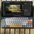 nuphy Air60 V2 Portable Wireless Keyboard 60% Low Profile Mechanical Keyboard Support QMK/VIA Compatible with Windows/mac OS/Linux Supports Bluetooth 5.1/2.4GHz/Wired (USB-C) Grey-Gateron Red Switch