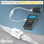 Everest Cat6 RJ45 Keystone Coupler (6-Pack) in White - RJ45 Coupler - Cat 6 Couplers - Female to Female Cat6 Keystone Jacks - Ethernet Couplers - Ethernet Cable Extender