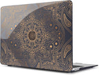 Teryeefi Compatible with MacBook Air 13 inch Case M1 Chip A2337 A2179 A1932 Retina Display Touch ID (A2018 2019 2020 Release), Plastic Hard Shell & Keyboard Cover & Screen Protector,Gold Mandala