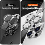 Camera Lens Protector for iPhone 16 Pro Max/16 Pro/15 Pro Max/15 Pro/14 Pro Max/14 Pro, Aluminum Alloy Sapphire Glass Camera Screen Cover, Case Friendly-Silver Diamond