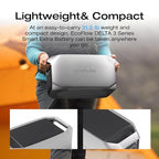 EF ECOFLOW Portable Power Station DELTA 3 Plus with Smart Extra Battery, Expand Capacity from 1024Wh to 2048Wh, Solar Generator for Emergency, Home Backup, Outdoor Camping