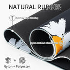 RAINYEAR Large Gaming Mouse Pad(31.5 x 11.8 Inch), Computer Mousepad with Anti-Slip Rubber Base, Smooth Large Keyboard Mouse Pad Mat for Gamer, Office, Home, Black Daisy