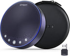 EMEET Bluetooth Speakerphone M3, Zoom Certified 4 AI Mics 360°Voice Pickup 18H Talk Time Conference Speaker and Microphone, USB/Bluetooth Conference Speaker w/Daisy Chain for 20 People for Zoom Teams
