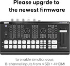 Osee GoStream Duet 8 ISO, 8 Channels Video Switcher with 4 4K-HDMI, 4 SDI, and 4 NDI HX/ 4 SRT/ 4 RTMP/ 2 Webcam. 2 XLR Audio, 8 Layouts, Isolated Recording, Podcast Unit for YouTube, Facebook