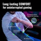 ONISSI Gaming Arm Sleeve for PC │Anti-Friction,Precision, Compression Gamer Sleeves for Mouse pad │Men or Women E-Sports Gift (Black Mountains, Medium)
