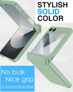 STORMTAL for Samsung Galaxy Z Flip 6 Case/Z Flip 7 FE Case, Hinge Protection, Built-in Screen Protector, Wireless Charging, Slim Rugged Phone Protective Case for Galaxy Z Flip 6 Mint