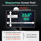 [2 Pack] Magnetic 23.8 Inch Computer Privacy Screen for 16:9 Aspect Ratio Widescreen Monitor, Hanging Eye Protection Anti Glare Blue Light Computer Monitor Privacy Filter, Removable 23.8 in Protector Film