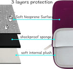 MOSISO Laptop Case 13.3 inch, 13-13.3 inch Laptop Sleeve Bag Compatible with MacBook Air/Pro 13 / Pro 14, HP Dell ASUS Lenovo Notebook, Neoprene Computer Sleeve Bag with Small Case, Magenta Purple
