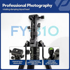 Fotopro Mini Tripod with Ball Head Phone Mount Detachable Selfie Stick Folded only 8.6" Max Load up to 6.6 lbs FY-810 Black