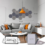 Mollywell Hexagon Acoustic Panels, High Density, Soundproofing, Decorative Noise Reduction Felt Wall Tiles for Ceilings, Home Office & Gaming Room (Afraica and Moon Gray), 14x12x0.4 Inch
