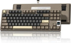 QK87 75% Keyboard with Multimedia Screen, QMK/VIA Wireless Gaming Keyboard, Creamy Mechanical Key Board,3-Mode RGB Custom Gasket Hot Swappable for Windows&Mac, POM Linear Switch (Green Brown)