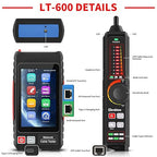 Multifunction RJ45 Network Caber Tester, 4" IPS Touch Screen UTP Cable Tester,Rechargeable Ethernet Cable Tracer,Support Network Tools, POE++ Detect,Cable Length Meter,RJ45 TDR Test, NCV,PD Power,FTP