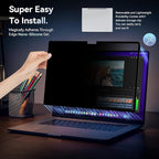 Privacy Screen Protector Compatible with MacBook Air M2 13.6 Inch (2022 Release), Easy On/Off Removable Anti Spy Blue Light Glare Shield Film Laptop Privacy Filter for Apple Mac Air 13" M2 (A2681)