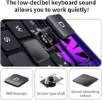Keyboard Case for iPad 11 inch Pro 4/3/2/1st Gen & 11’’ iPad Air 2025 M3, 2024 M2 & 10.9" iPad Air 5th/4th Gen, 360° Rotating Stand Transparent Protective Cover with Pencil Holder (Purple)