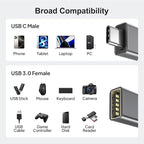 Elebase USB C to USB Adapter 4Pack,USBC Male to USB 3.0 Female MacBook Pro Air Adapter,Type C Thunderbolt 3 OTG Converter for Flash Thumb Drive,iPad mini,Mac,Apple iPhone 16 16e 15,Samsung S25 S24