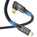 USB4 Cable, with Thunderbolt 4, 240W Charging, 40 Gbps Data, 8K @ 60Hz HDR, USB C to USB C Cable, 90Degree for MacBook,Hub, Dock, M2, M3, Mac SSD (90Degree USB4 40G 240W 2M)