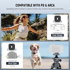 NEEWER LITETRIP LT07 61" Aluminum Travel Tripod for Camera w Pan Tilt Low Profile Ball Head, Arca QR Plate Compatible with Peak Design Tripod Plate V3, Dual Center Axis, Phone Holder, Max Load 22lb
