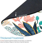 Mouse Pad, Floral Mouse Pad, Round Computer Mouse Mat with Design, Non-Slip Rubber Base Mousepad, Waterproof Office Mouse Pads for Women