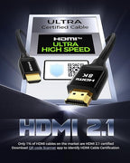 Silkland 10K 8K HDMI 2.1 Cable Certified 6.6FT [4K@120Hz 144Hz, 8K@60Hz, 2K@240Hz] Ultra High Speed HDMI® Cable 48Gbps (Upgrade Braided),HDR, eARC, HDCP 2.3, Compatible for/PS5/PS4/Roku TV