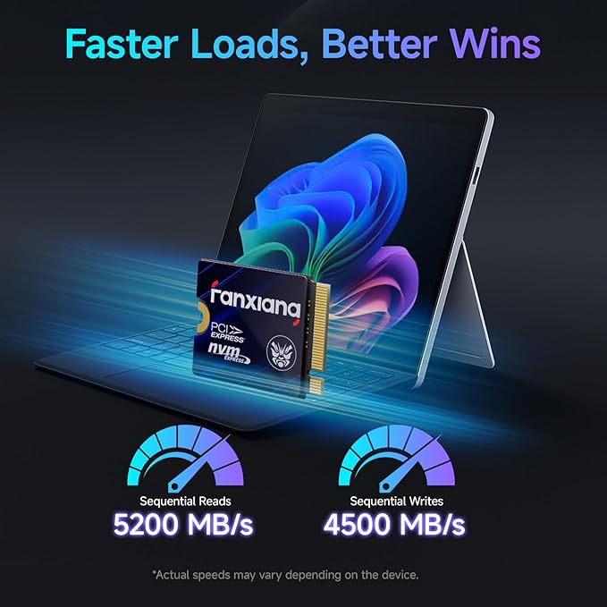 2TB M.2 2230 NVMe SSD, PCIe Gen 4x4 Speed up to 5200 MB/s, 2230 SSD Compatible with Steam Deck/ROG Ally/Microsoft Surface Pro/Mini PCs, S630
