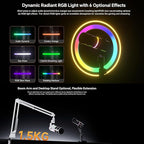 COMICA EJoy D10 D USB/XLR Dynamic Microphone with RGB Lighting &CalMix Denoise &Mute Button- Studio-Quality Cardioid Mic with Desktop Stand for Gaming, Streaming, Podcast,YouTube(PC/PS5/Xbox/Mac)Black