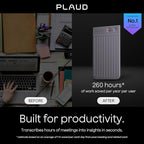 Plaud Note AI Voice Recorder, AI Note Taking Device, Transcribe & Summarize, Support 112 Languages, 64GB Navy Blue Digital Audio Recorder for Lectures, Meetings, Calls, with Magnetic Dark Blue Case