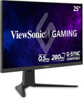 ViewSonic XG2536 25 Inch 1080p IPS Gaming Monitor with 280Hz, 0.5ms, FreeSync Premium, NVIDIA G-Sync Compatible, RGB Lighting, Advanced Ergonomics, HDMI, DP and 65W USB-C Inputs