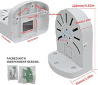 Indoor Outdoor Camera Bracket ABS Plastic Wall Mount L-Shaped Bracket for Security Dome IP Camera Mounting, Junction Box Cable Management (2.5in-SL-1PACK)