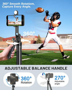 Vlogging Kit for iPhone/Android, 71" Selfie Stick Tripod for iPhone with Light, Wireless Remote & Microphone, Adjustable Phone Tripod for TikTok/YouTube Starter Content Creator Essentials Kit