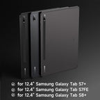 nimin Detachable Keyboard Cases for 12.4-inch Samsung Galaxy Tab S7+/S8+/S7FE,Built-in S Pen Holder and Trackpad,7-Color Backlit, Auto Sleep/Wake,Snow White