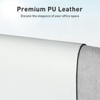 Aothia Leather Desk Pad Protector, Mouse Pad, Office Desk Mat, Non-Slip PU Leather Desk Blotter, Laptop Desk Pad, Waterproof Desk Writing Pad for Office and Home (Barely Grey, 36" x 17")