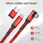 Kuject Link Cable 20FT Compatible for Quest 3S/3, Quest 2/Pro, Pico 4, Nylon Braided Accessories for Rift S/Steam VR Games, USB 3.0 Type C to C High Speed Data Transfer Cord for Gaming PC, Red