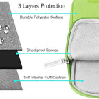 MOSISO Laptop Case 13.3 inch, 13-13.3 inch Laptop Sleeve Compatible with MacBook Air/Pro 13 / Pro 14, HP Dell ASUS Lenovo Notebook, Polyester Vertical Computer Sleeve Bag with Pocket, Lime Green