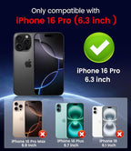 Magnetic for iPhone 16 Pro Case [Compatible with MagSafe][Built-in Camera Lens Protector] Slim Soft Silicone Bumper Shockproof Metallic Luster Phone Case (Rose Gold)