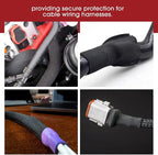 Heat Shrink Wire Loom 2:1 Shrinkable Braided Cable Sleeve 1 Inch ID-46ft Abrasion Protection Flexibility Fabric Wiring Harness Cover Sheath