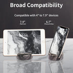 Marble Phone Stand for Desk - Cell Phone Holder for Nightstand Office Decor Compatible with iPhone 17 16 15 Pro Max iPad mini, Telephone Boho Black Marble Kitchen Accessories