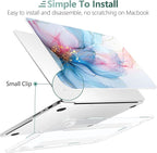 DONGKE for M4 MacBook Pro 16 Inch Case 2024 2023 2021 A3403 A3186 M3 A2991 M2 A2780 M1 A2485 Pro/Max Chip, Plastic Hard Shell Case & Keyboard Cover for Mac Pro 16 with Touch ID, Soft Flowing Colors