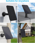 5W Solar Panel for Blink Camera Outdoor, Solar Panel Charger Compatible with Blink Outdoor 4 (4th Gen) Camera, Solar Panel w/Battery for Blink Camera, 9.8ft Cable Rubber Plug IP65 Waterproof, 3 Pack