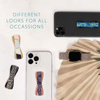 LOVEHANDLE Universal Phone Grip for Smartphones & Mini Tablets - Phone Holder for Hand - Wireless Charging Compatible - Made in The USA - Rose Paislies